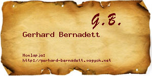 Gerhard Bernadett névjegykártya
