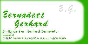 bernadett gerhard business card